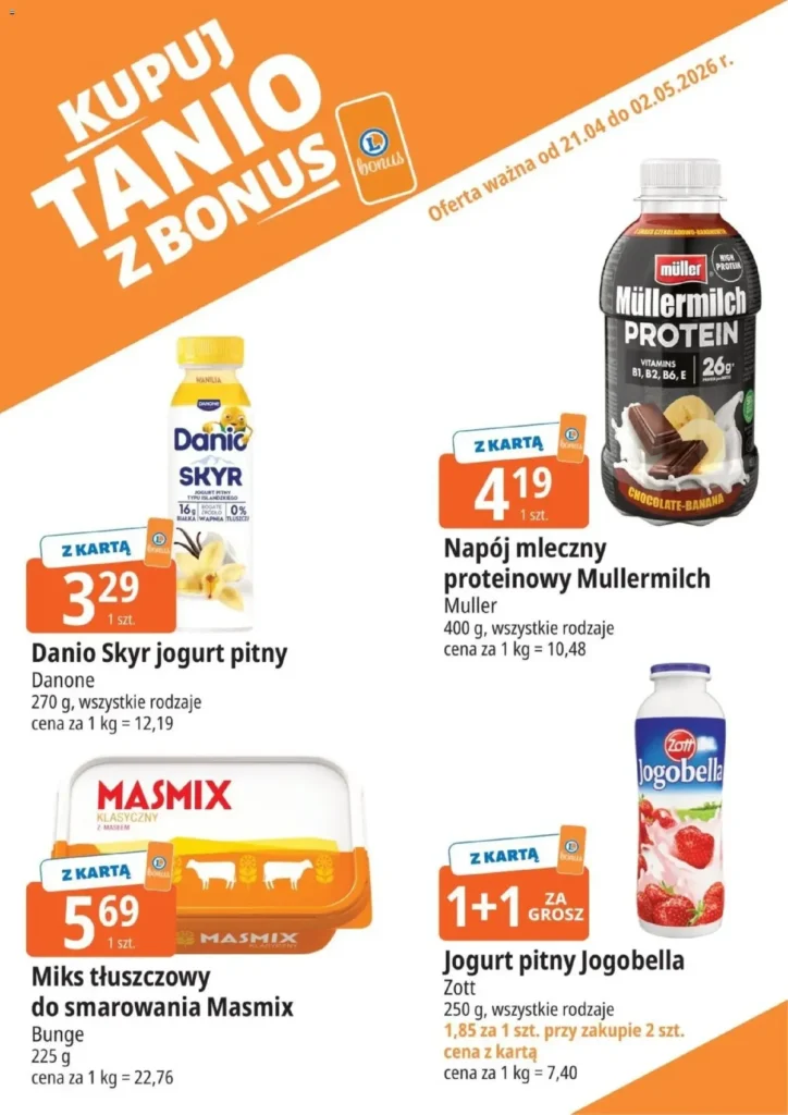 E Leclerc gazetka od 21.04.2026 – Tanie zakupy od wtorku Kupony dodatkowe